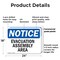Signmission Evacuation Assembly Area, 24 in W x Rectangle, Plastic OS-2PACK-NS-P-1824-L-12184 - alternate 3